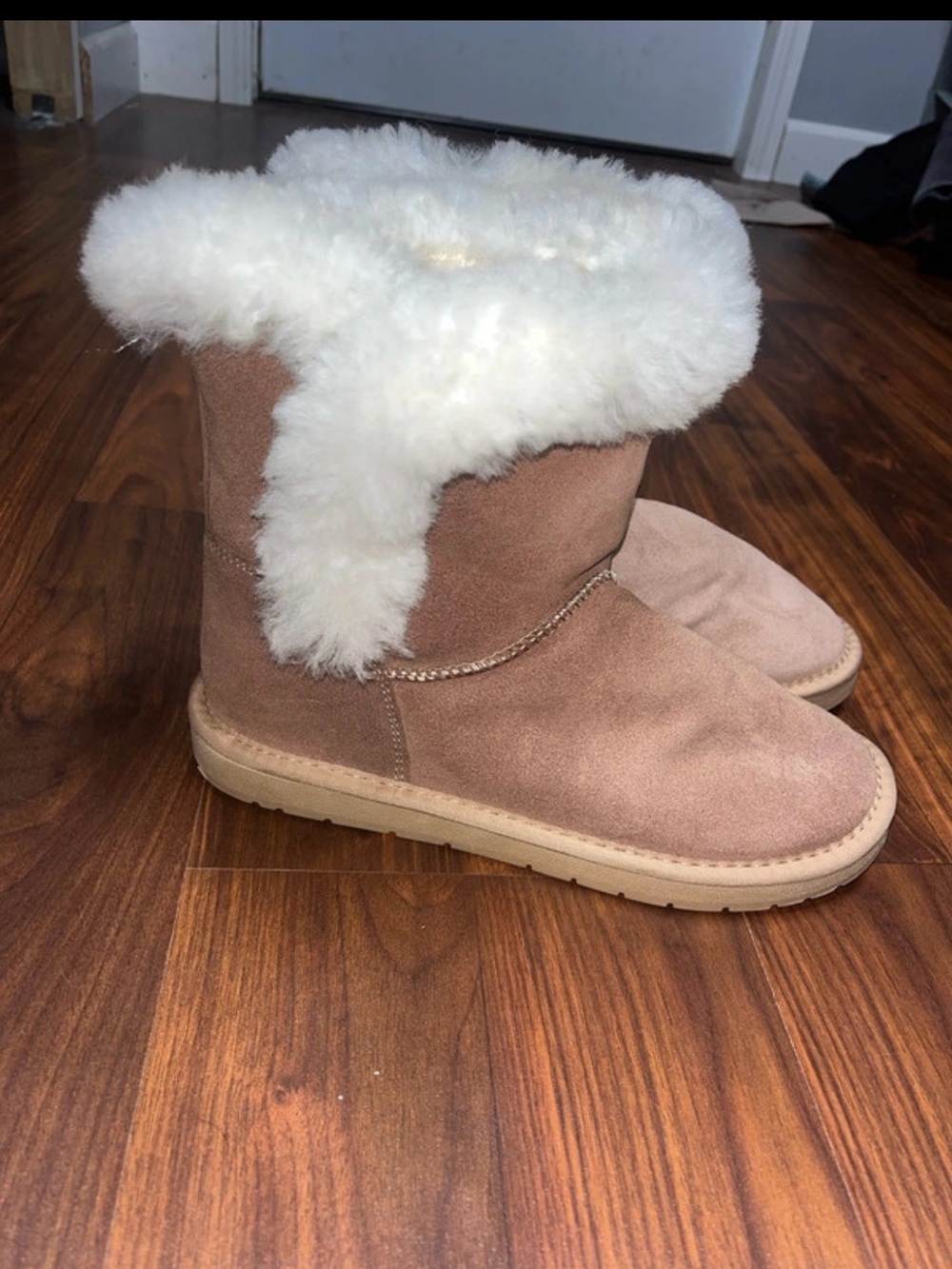 Serra Brown Suede Shearling-Lined Women's Slippers